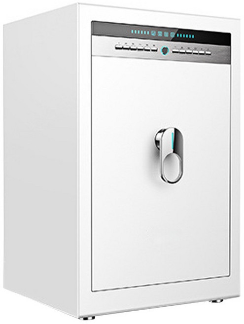 LOVFIR 지문 금고 홈 스틸 금고 스마트 히든 금고, 흰색 45CM
