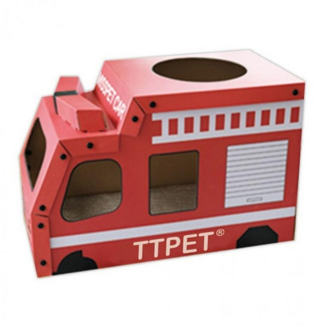 EA 미스펫 고양이 자동차 하우스 스크래쳐 소방차량, 단품, 1개