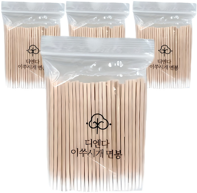 디엔다 다용도 이쑤시개 뾰족 면봉, 100개입, 4개