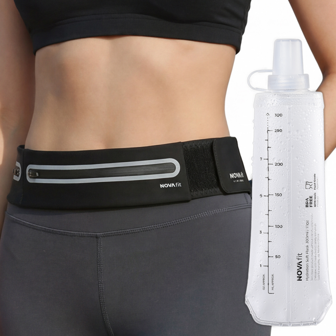 노바핏 고급형 러닝 벨트 물통수납 런닝 가방 하이드라