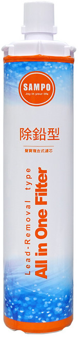 【水易購淨水】聲寶 SAMPO 除鉛型複合式濾心 (可取代EP-25、S104), 1個, FJ-V1204PL