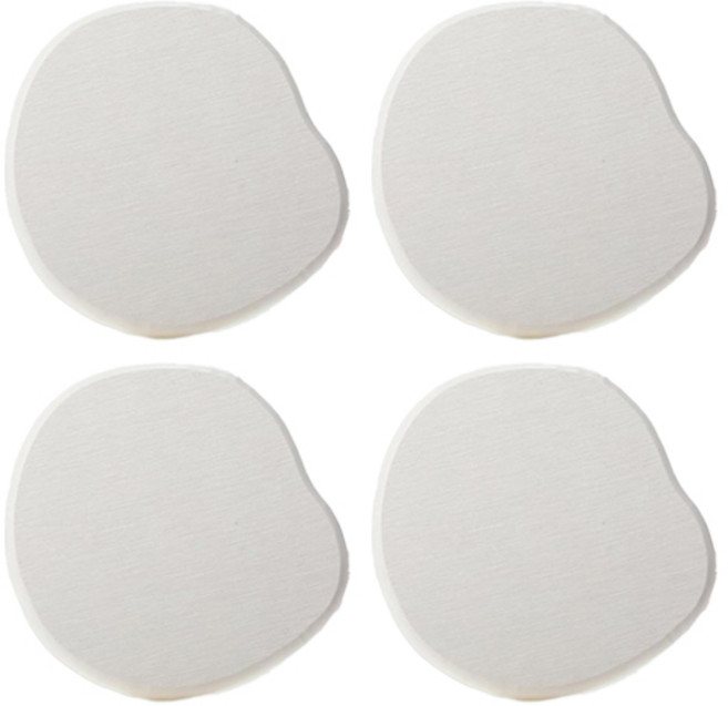 YGG 규조토 컵받침 티코스터, 4개, 화이트