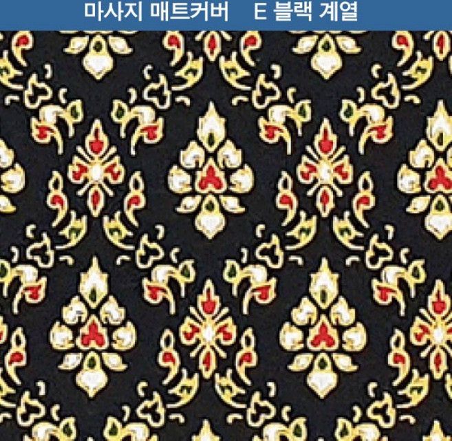 [다오몰] 매트리스 커버 꽃무늬 면 100% 마사지매트커버 오일포 침대/매트리스커버, E 블랙 계열