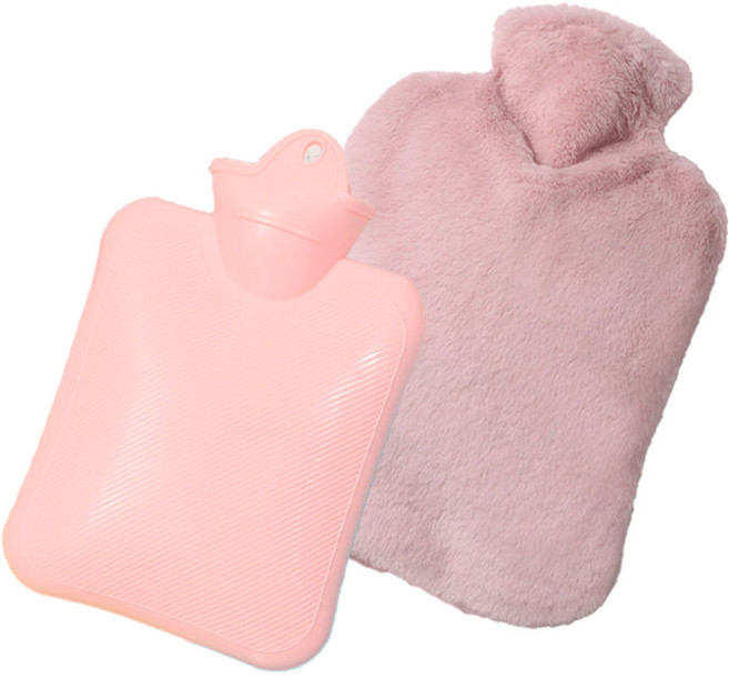싱글레이드 물주머니 찜질 보온 보냉 핫팩, 핑크500ml+핑크2L