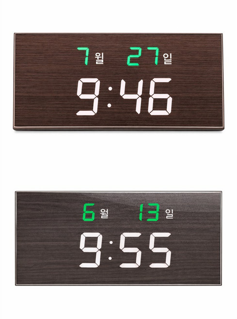 국산 디지털 벽시계 3~5mm강화유리 FM수신으로 오차없는 시계, 6. DAY-G-W1