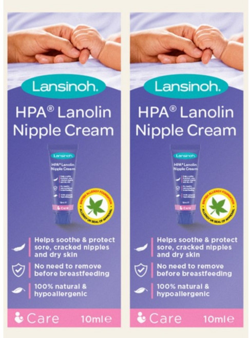 란시노 HPA 라놀린 니플 크림 10ml x2 영국 유럽