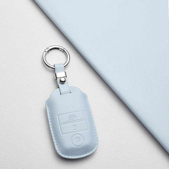 기아 키 커버 케이스 A4타입 4버튼 호환 (K3K5쏘울올뉴카렌스카니발니로쏘렌토스포티지 등), 기아/A3 타입, 스카이블루