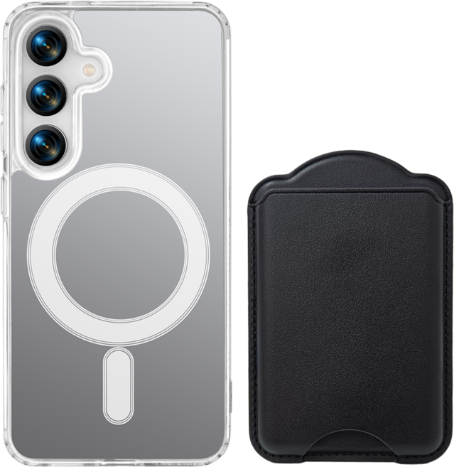 가꼬싶다 강력 갤럭시 맥세이프 케이스 + 3장 수납 카드지갑 세트