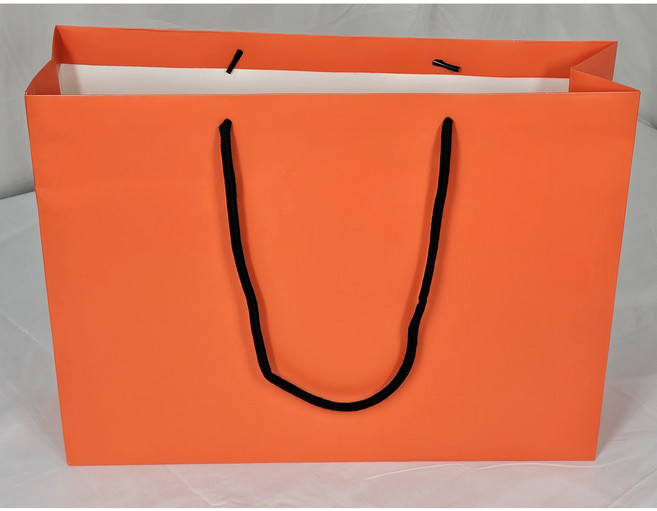 호야몰 무광코팅종이쇼핑백 두꺼운(230g) 다양한 색상 주문제작/인쇄가능 선물용, 10개, 명품오렌지