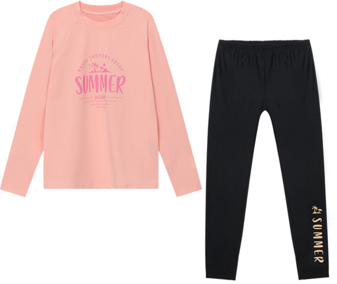 슈가비치 아동 주니어 래쉬가드+워터레깅스 상하세트 BH24-18JR 공용 수영복