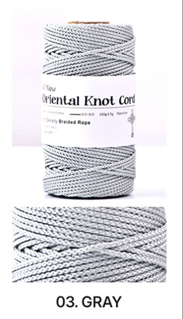 2.0mm 70m 전통매듭실 꼰세사 매듭끈 매듭팔찌 전통공예, 1개, No.3