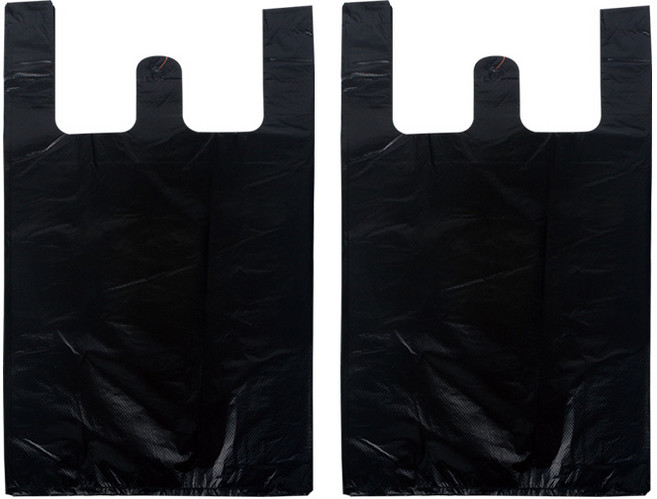 크린아이 검정 손잡이 비닐봉투 4호, 18L, 200개