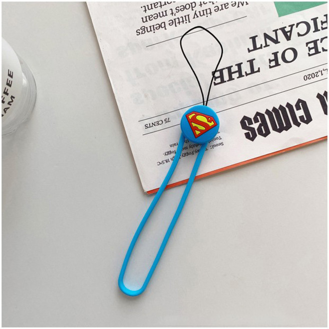 범쓰컴퍼니 캐릭터 손목 핸드폰 실리콘 휴대폰 스트랩 악세사리, 슈퍼맨(s), 1개