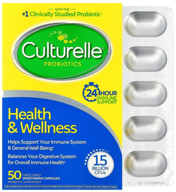 Culturelle 프로바이오틱스 헬스 & 웰니스 150억 CFU 1일 1회 베지 캡슐 50정, 1개 - 쿠팡