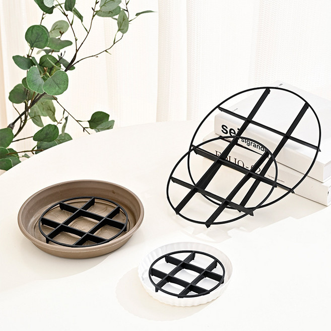 썬더리 통풍 화분 받침대 과습 방지, 10개, 블랙