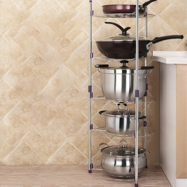 주방 냄비 정리랙 후라이팬 수납 선반 주방정리 벽걸이, 1개