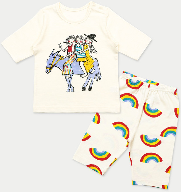 멜리스 국내생산 라이딩 유아동 7부 코튼모달 내의 실내복 상하의 세트