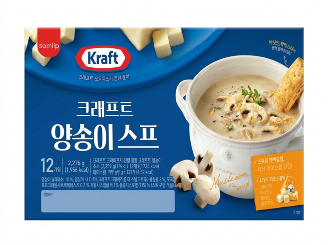 KRAFT 양송이 스프, 12개, 198g
