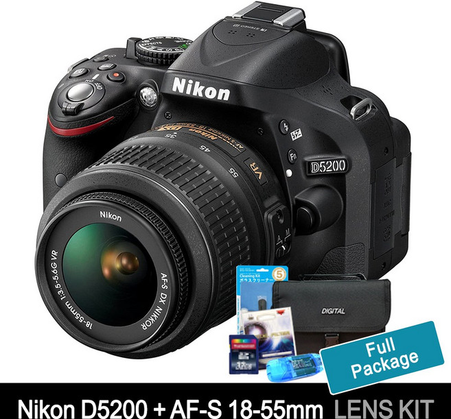 니콘 D5200+18-55mm 줌렌즈+고속64GB메모리+여행용가방+리더기+UV필터+청소셋 [풀셋트 포함] k, 단품