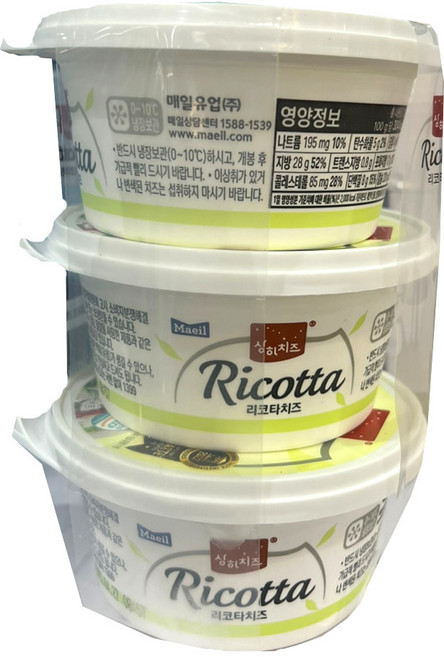 코스트코 냉장 매일 리코타치즈 200gx3 샐러드 낮은 칼로리, 200g