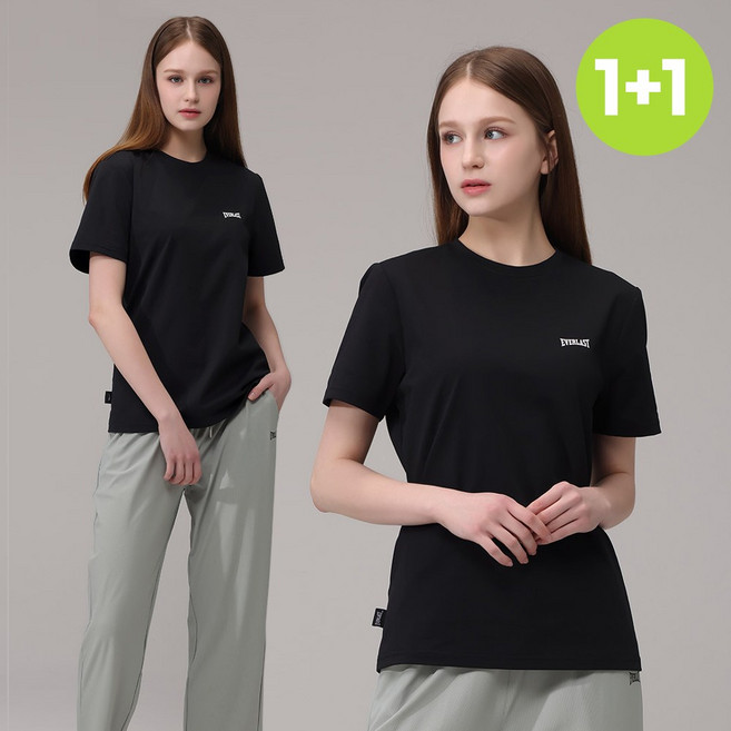 에버라스트 여성 소로나 라운드티셔츠 1+1