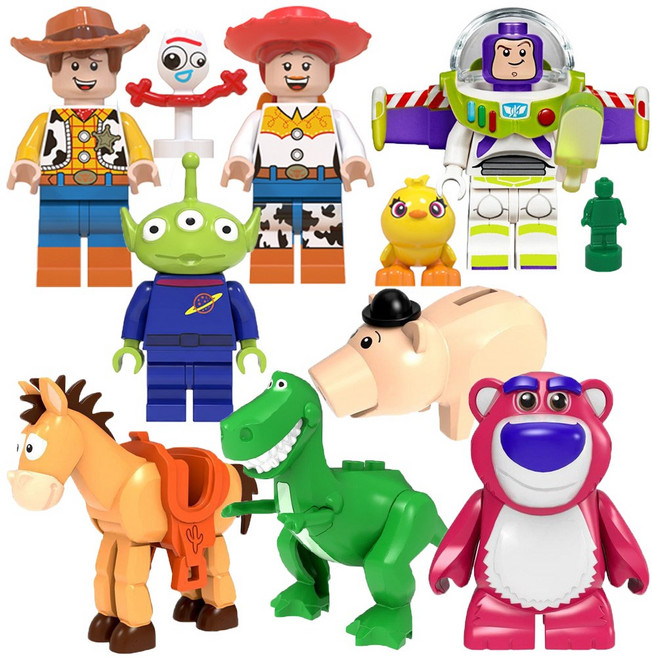 토이스토리 8종 B 세트 호환블럭 브릭미니피규어 취미/수집/장식/컬렉션용 커스텀 블록피겨, 09.  토이스토리 8종 B(로켓), 1개