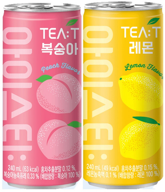 아이스티 240ml (복숭아(30캔)+레몬(30캔), 60개