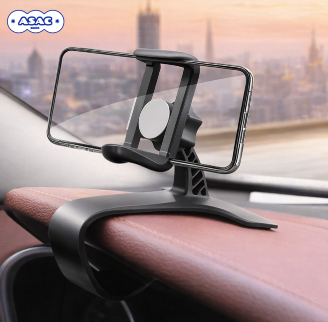 차량 계기판 핸드폰 거치대 아삭스퀘어, 블랙, 1개