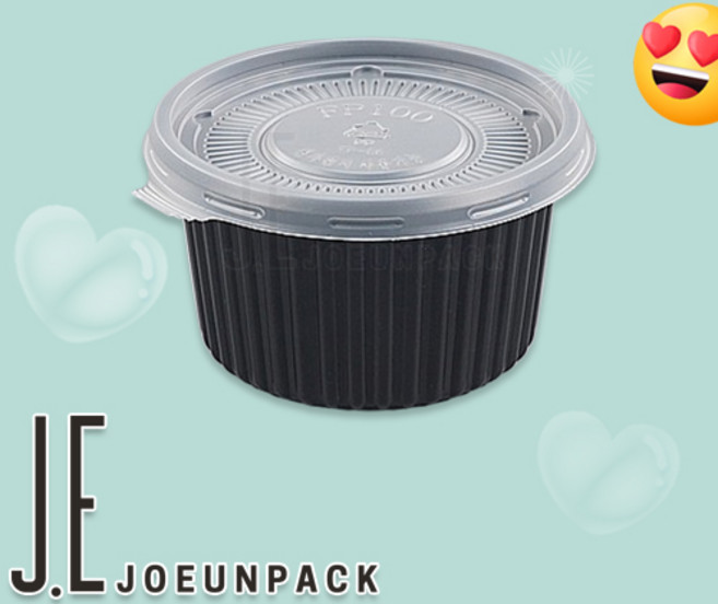 조은팩 BFP 100파이 국물용기 PP재질 중 흑색 1000개세트(합포장), 1개, 1000세트