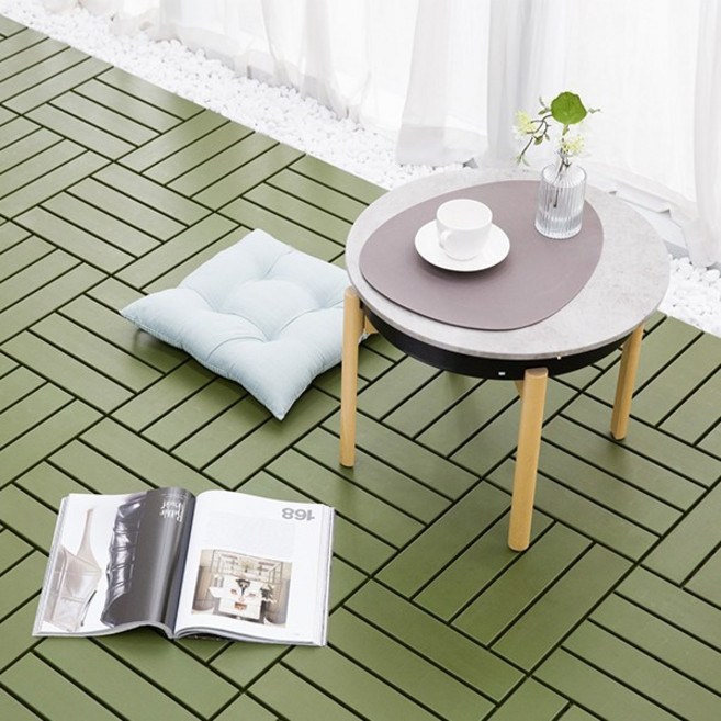 소호리빙 조립식 베란다 바닥 마루 데코타일 튼튼한 바닥재, 라이트그레이, 일자형, 18개, 1개