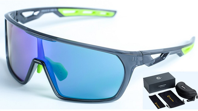 E-MATCHONE 이메치원 어린이 주니어 키즈 스포츠고글 선글라스 KH-01-01, 반투명+연두색_C26, 1개