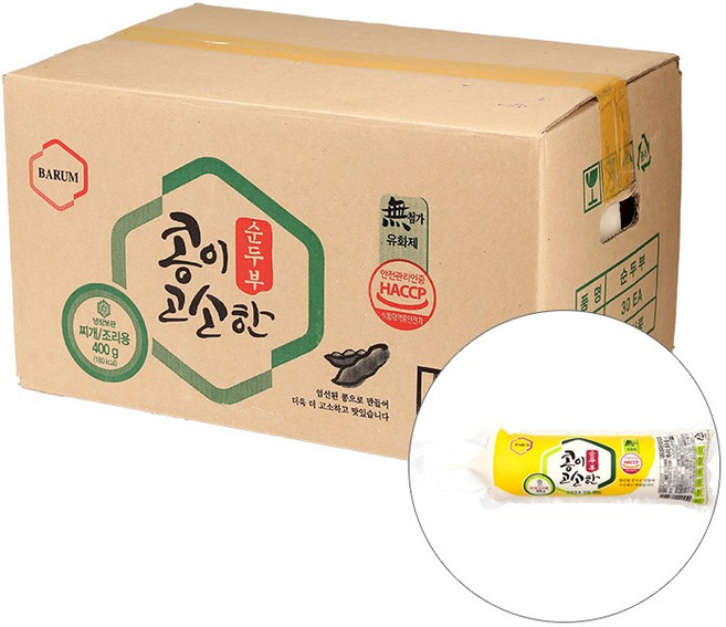 콩이고소한순두부 400G푸름원 BOX(30), 400g, 30개