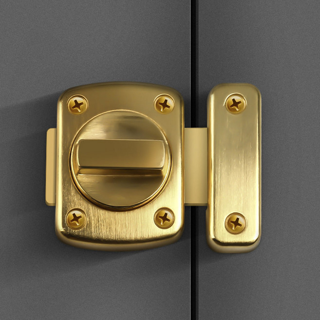 미즈코스 미니 문 잠금장치 여닫이문 소형 시건장치 빗장 걸쇠 걸고리 잠금쇠, 2개