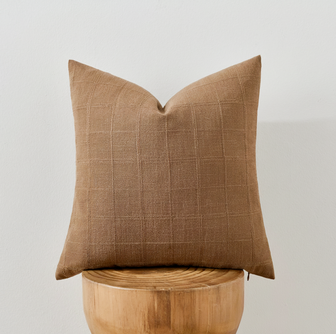 서플라이랩 린넨 무드 쇼파쿠션 국산솜 포함, 5. 브라운