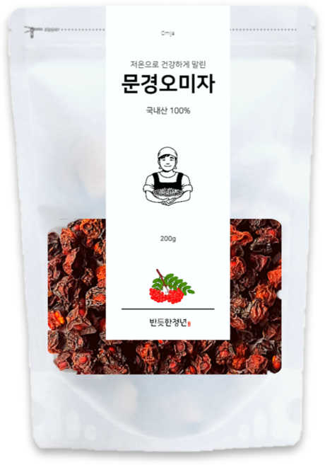 반듯한청년 세척 건조 문경건오미자 국산100%, 200g, 1개, 1개입