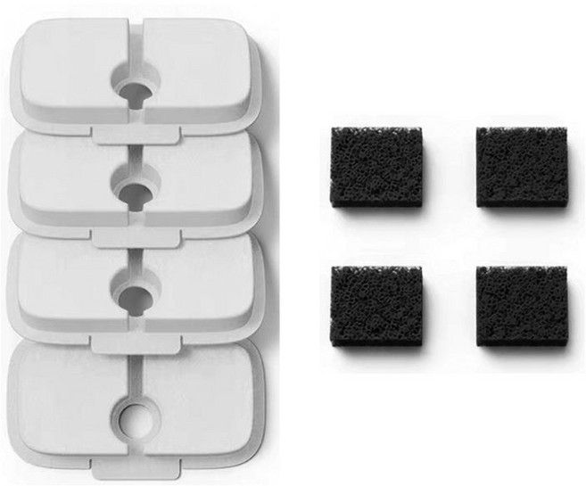 펫 정수기 깨끗하게 5중필터 자동급수기 헤이홈, 1개, WF005 필터 4개필터 패드 4개