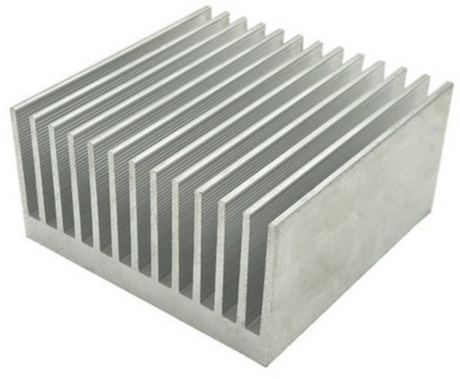 히트싱크 방열판 - 80x80x40mm - 고급 알루미늄 재질 - 열전소자 쿨링용, 1개