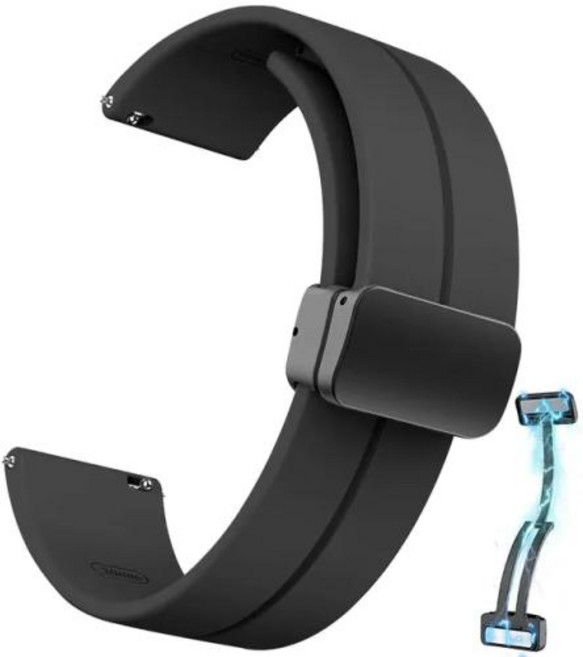 실리콘 마그네틱 버클 스트랩 삼성 갤럭시 워치 6 4/5 프로 클래식 기어 s3 액티브 2 스포츠 화웨이 GT 2 2e 3 밴드 20mm 22mm