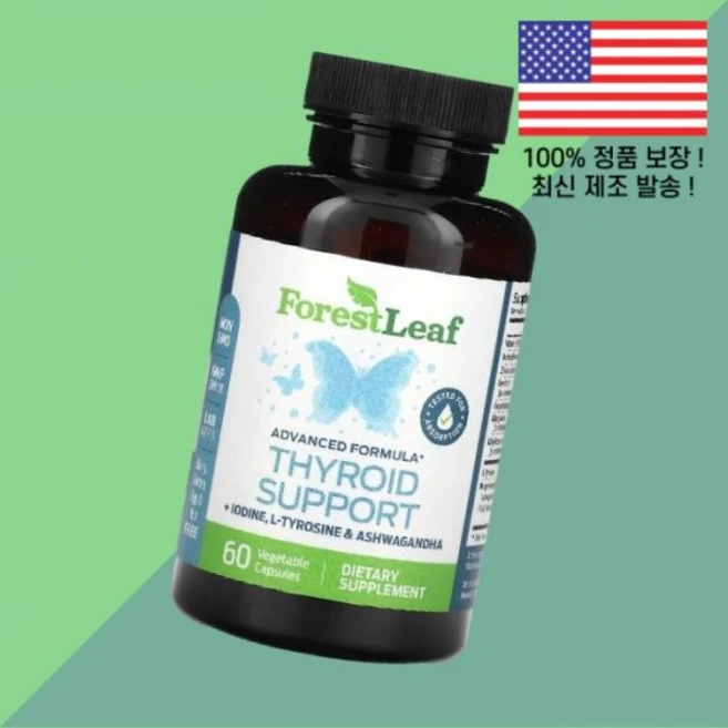 포레스트 리프 식물성 베지캡슐 60정 Forest Leaf Thyroid Support 60 Vegetable Capsules, 포레스트 리프 식물성 베지캡슐 60정 Forest Le - 쿠팡