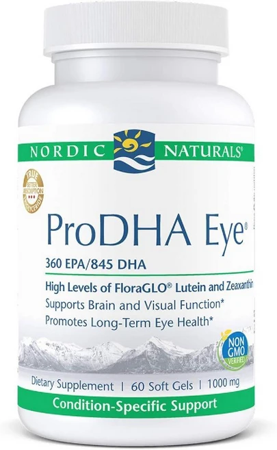 노르딕 내추럴 ProDHA 아이 - 피시 오일 360 mg EPA 845 DHA 20 FloraGLO 루테인 4 제아잔틴 눈 건강 보충제 60 소프트젤 - 쿠팡