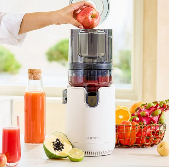 휴롬 착즙기 퓨어라인 P410 가정용 녹즙기 과즙기 원액기, 화이트