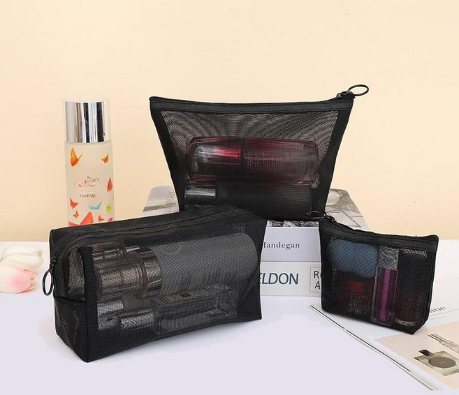 아이실린 메쉬 화장품 파우치 3종 세트 여행용 수납 가방