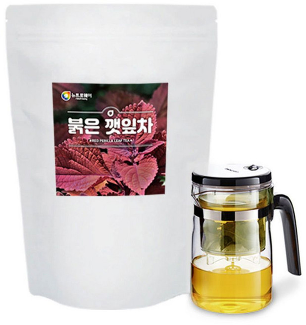 차조기 붉은 깻잎차 붉은깻잎워터 티 자소엽차 100티백 60티백 티포트 500ml 세트 대용량