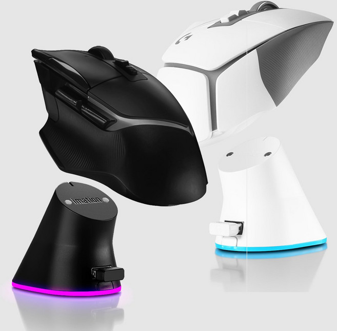 로지텍 지슈라 지슈라2 마우스 충전독 이메이션 차징독2 RGB, 블랙