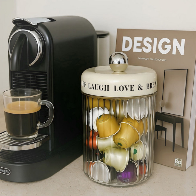 하니모니 투명 캡슐커피 캡슐세제 보관함 밀폐용기, 1개, 레귤러(1150ml)