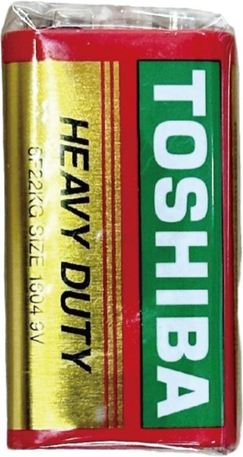 TOSHIBA 東芝 9V 方型電池 鹼性 碳鋅 6F22 6LR61 適用住警器 火災警報器, 1套裝, 1