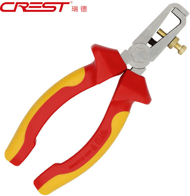 CREST 瑞德 1000V 電工絕緣剝線鉗, 1個, 【耐高壓電工專用】6寸絕緣剝線鉗