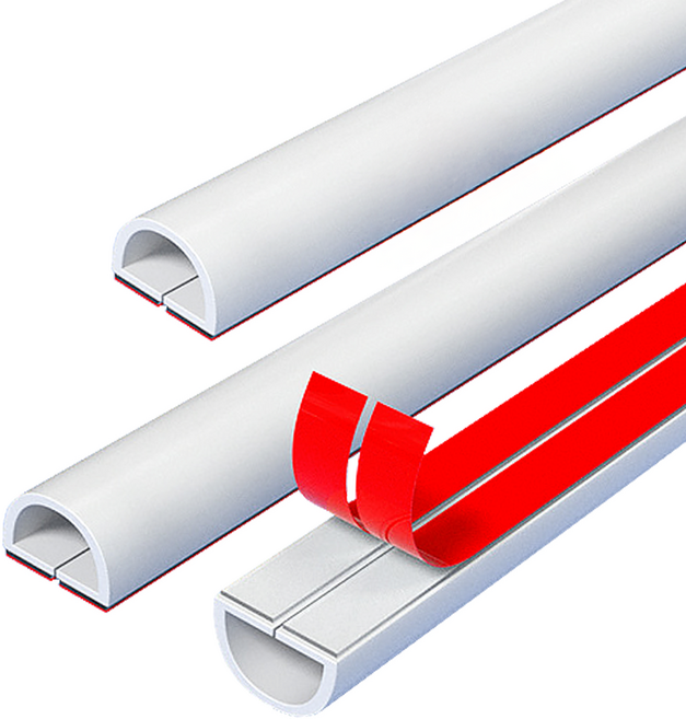 리빙로드 전선 몰딩 보호대 2M (1.5cm), 화이트, 2개