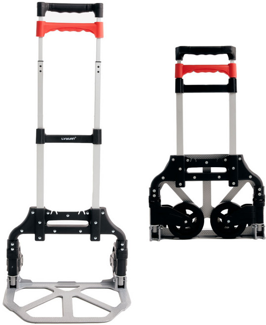 녹원 삼각바퀴 접이식 핸드카트 계단운반카트 손수레 구르마, 1개, 카트-소