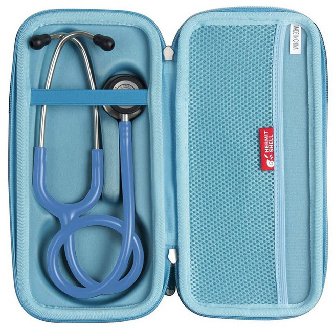 3M 리트만 클래식 III 모니터링 청진기용 허미셸 여행 케이스블랙, Light Blue, 1개